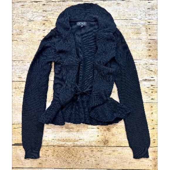 MAJORELLE Sweaters - Majorelle Ruffled Peplum Cardigan